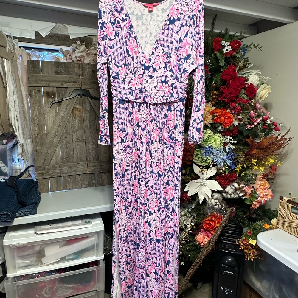 Lilly Pulitzer Pink and Blue Floral Dress